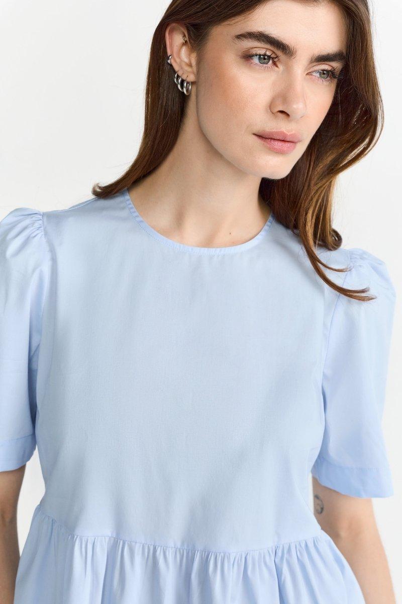 Taillierte Bluse mit Puffärmeln-Rich & Royal