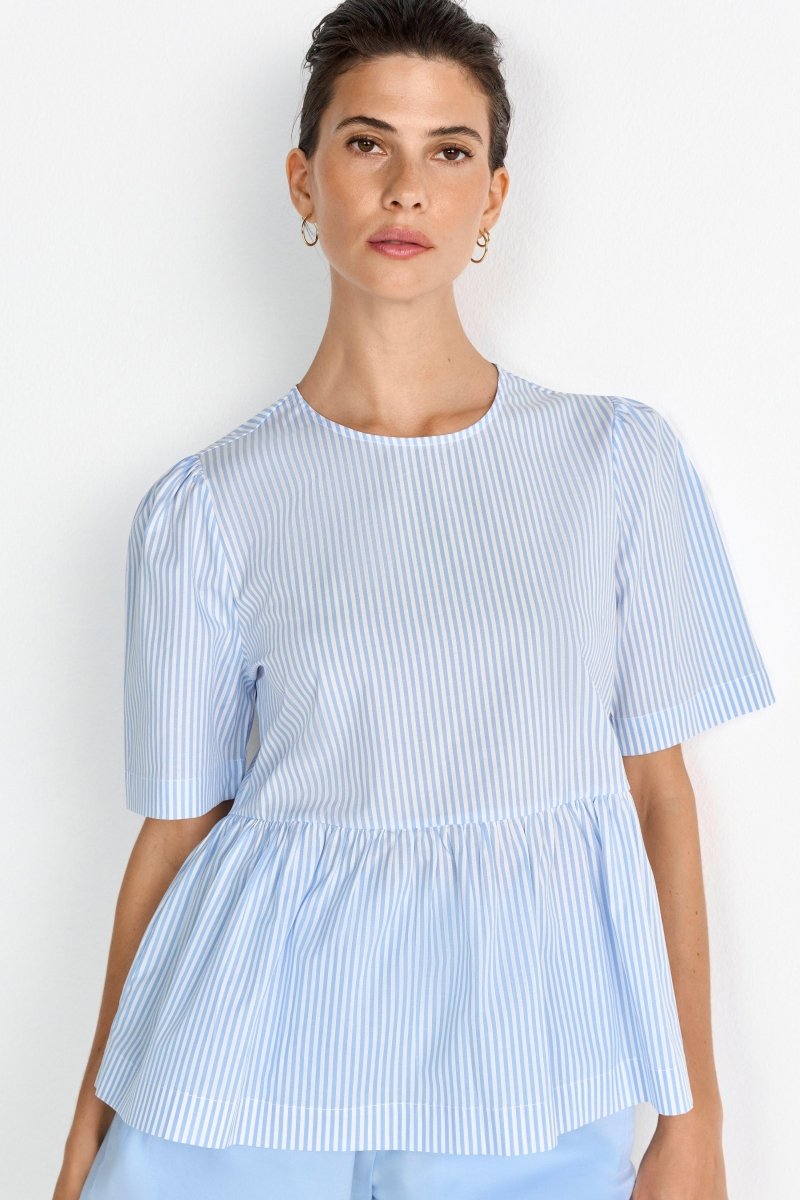 Taillierte Bluse mit Puffärmeln-Rich & Royal