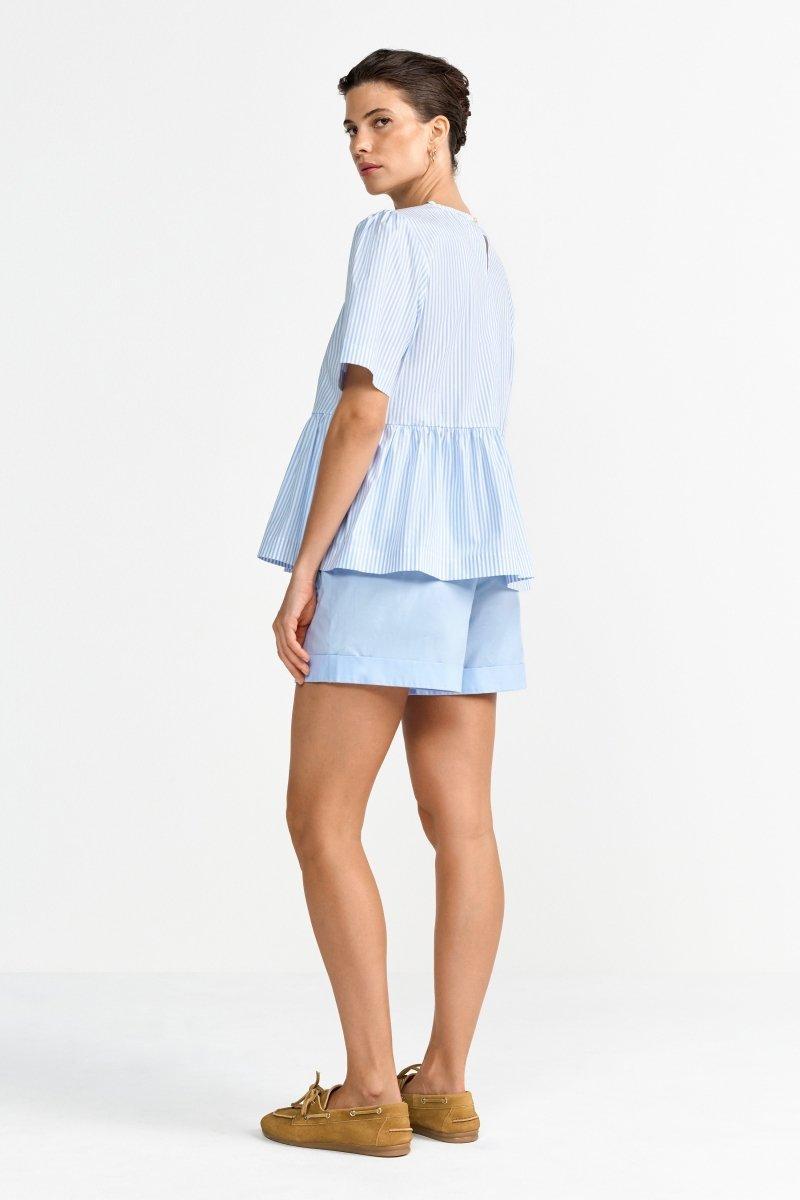 Taillierte Bluse mit Puffärmeln-Rich & Royal