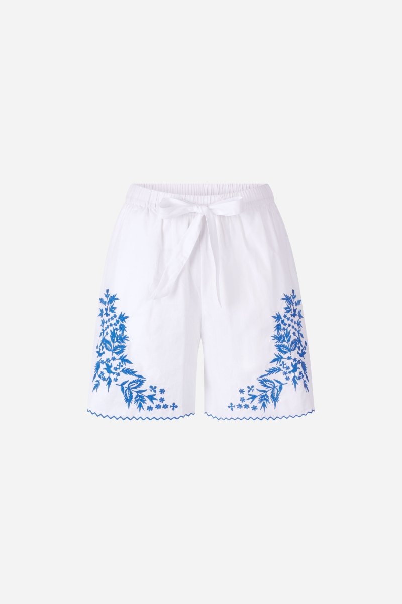 Weiße Shorts mit Stickerei-Rich & Royal