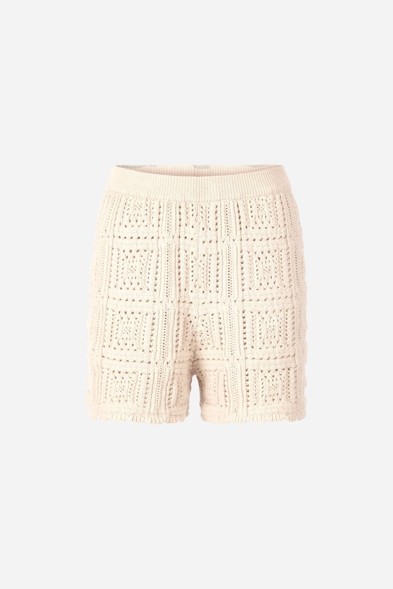 Häkelshorts aus Baumwollstrick-Rich & Royal