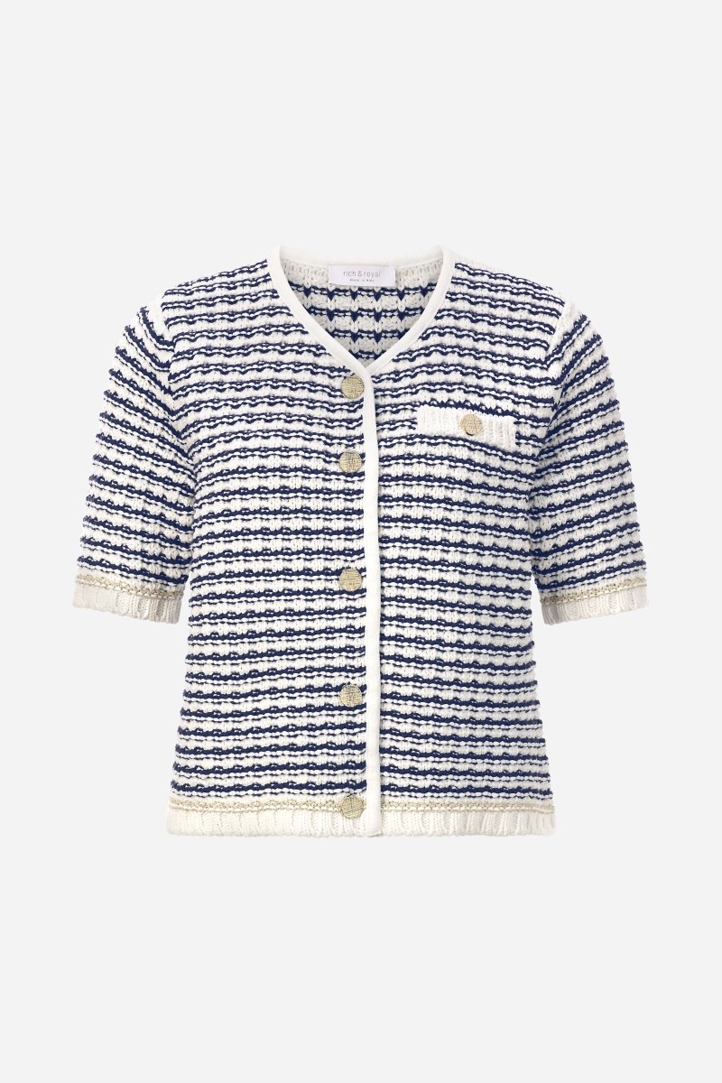 Bouclé-Cardigan mit Kurzarm-Rich & Royal