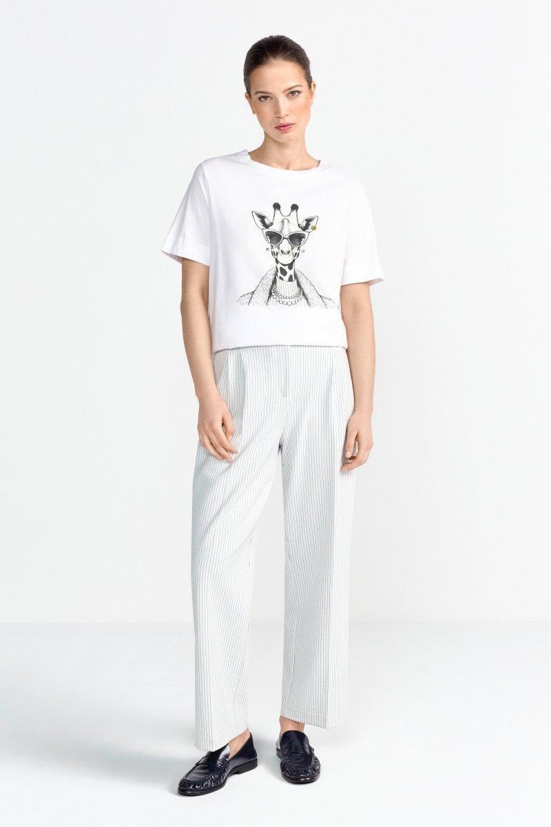 T-Shirt mit Print und Strass-Rich & Royal