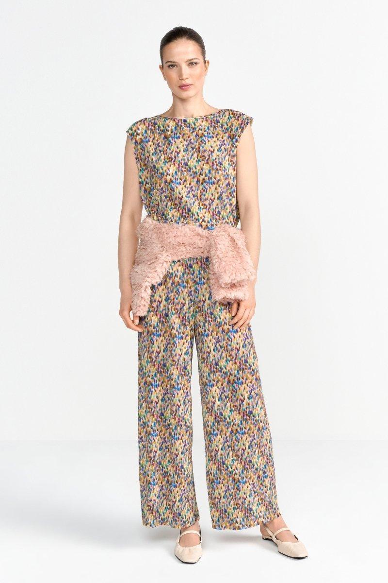 Buntes Crinkle Top-Rich & Royal