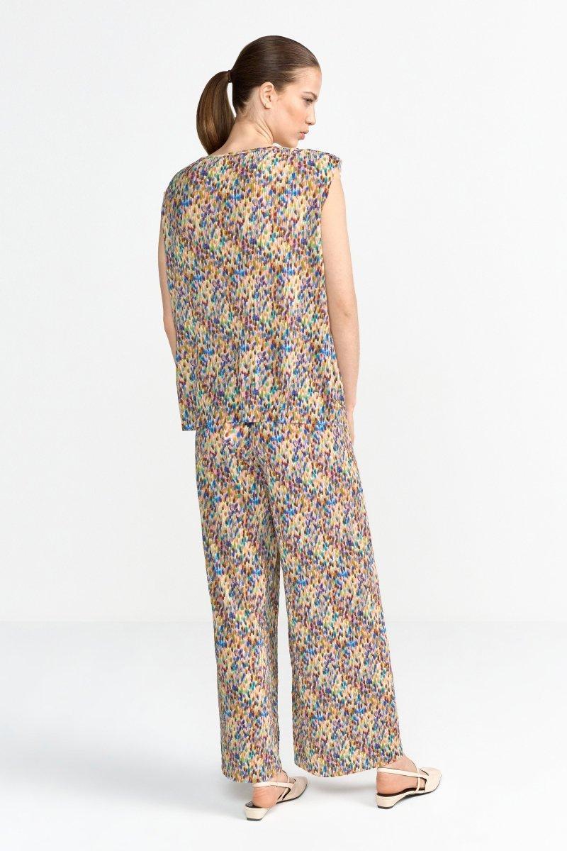 Buntes Crinkle Top-Rich & Royal