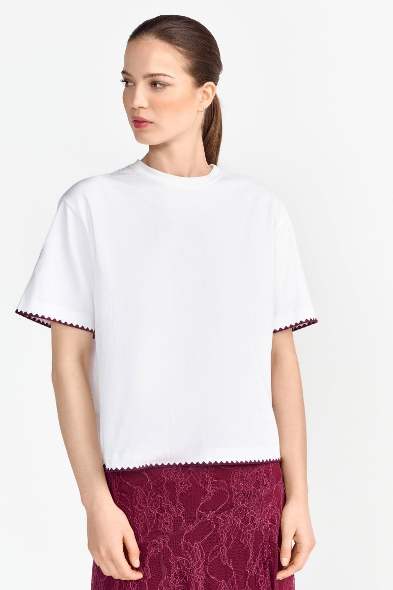 T-Shirt mit Ziernaht-Rich & Royal