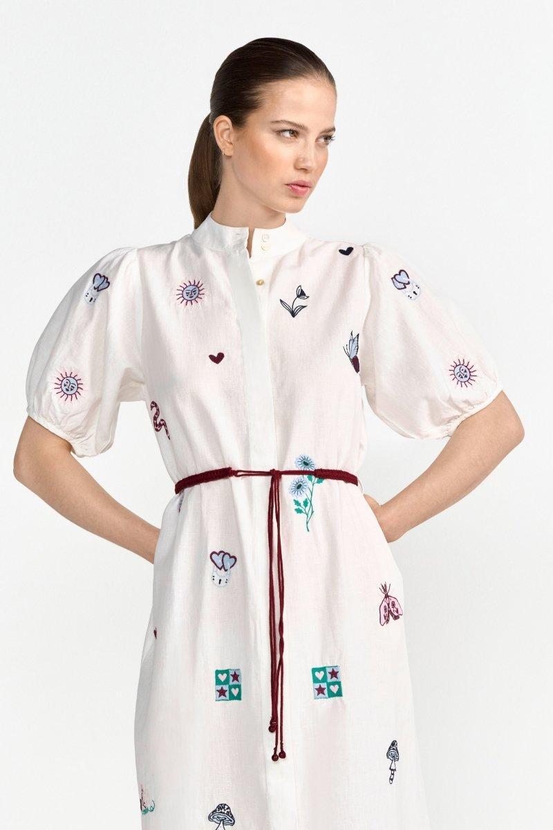 Boho-Midikleid mit Taillenband-Rich & Royal