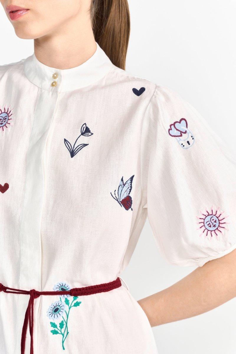 Boho-Midikleid mit Taillenband-Rich & Royal