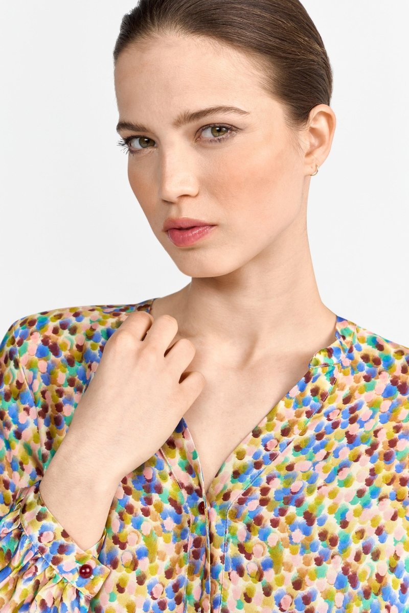 Blusenkleid mit Multicolor-Print-Rich & Royal