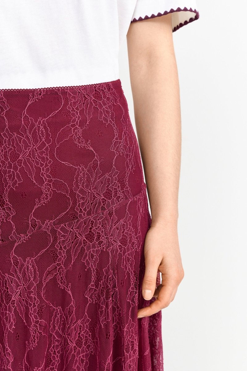 Midi-Spitzenrock-Rich & Royal