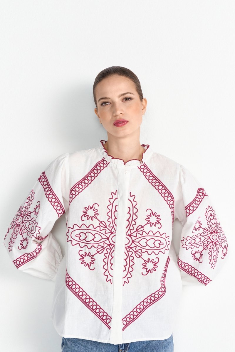 Boho-Bluse mit Stickerei-Rich & Royal