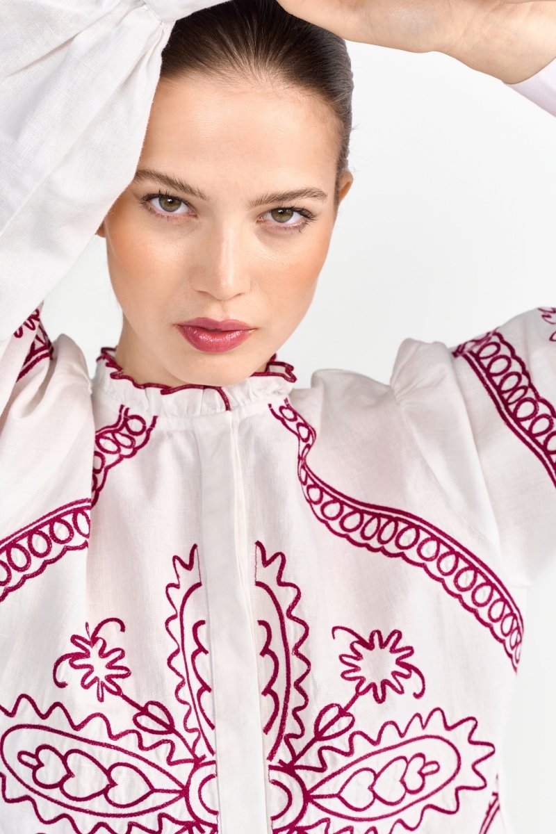 Boho-Bluse mit Stickerei-Rich & Royal