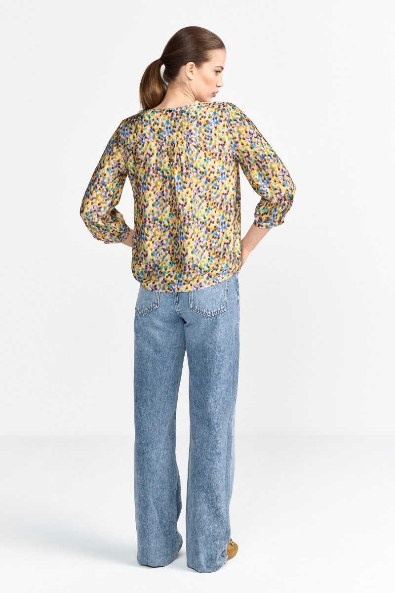 Bunte Bluse mit Print-Rich & Royal