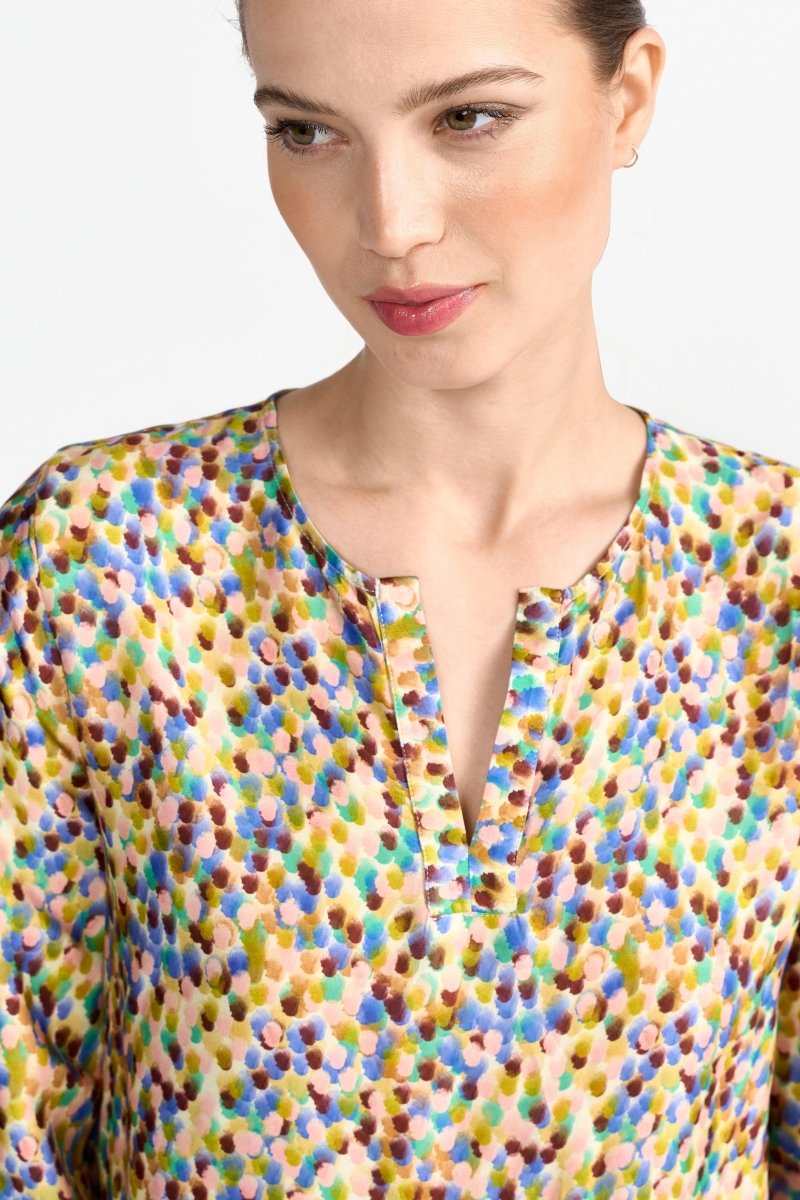 Bunte Bluse mit Print-Rich & Royal
