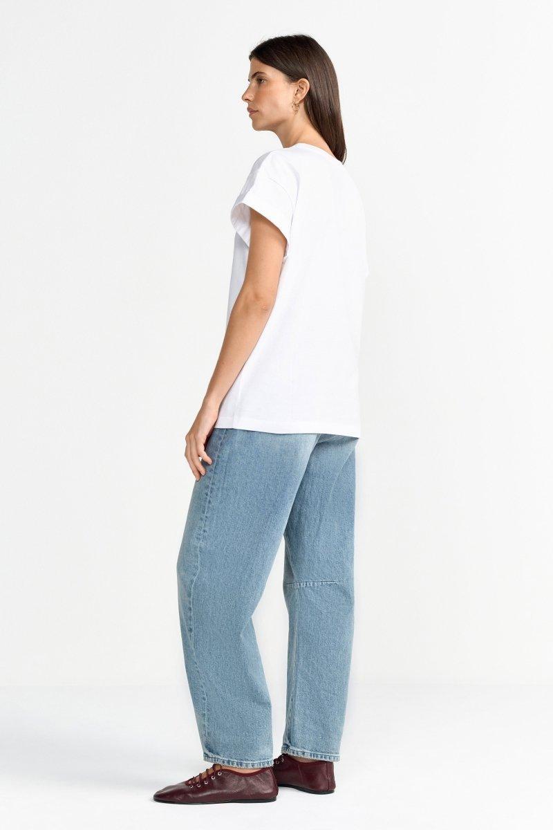 Weißes T-Shirt mit Print-Rich & Royal