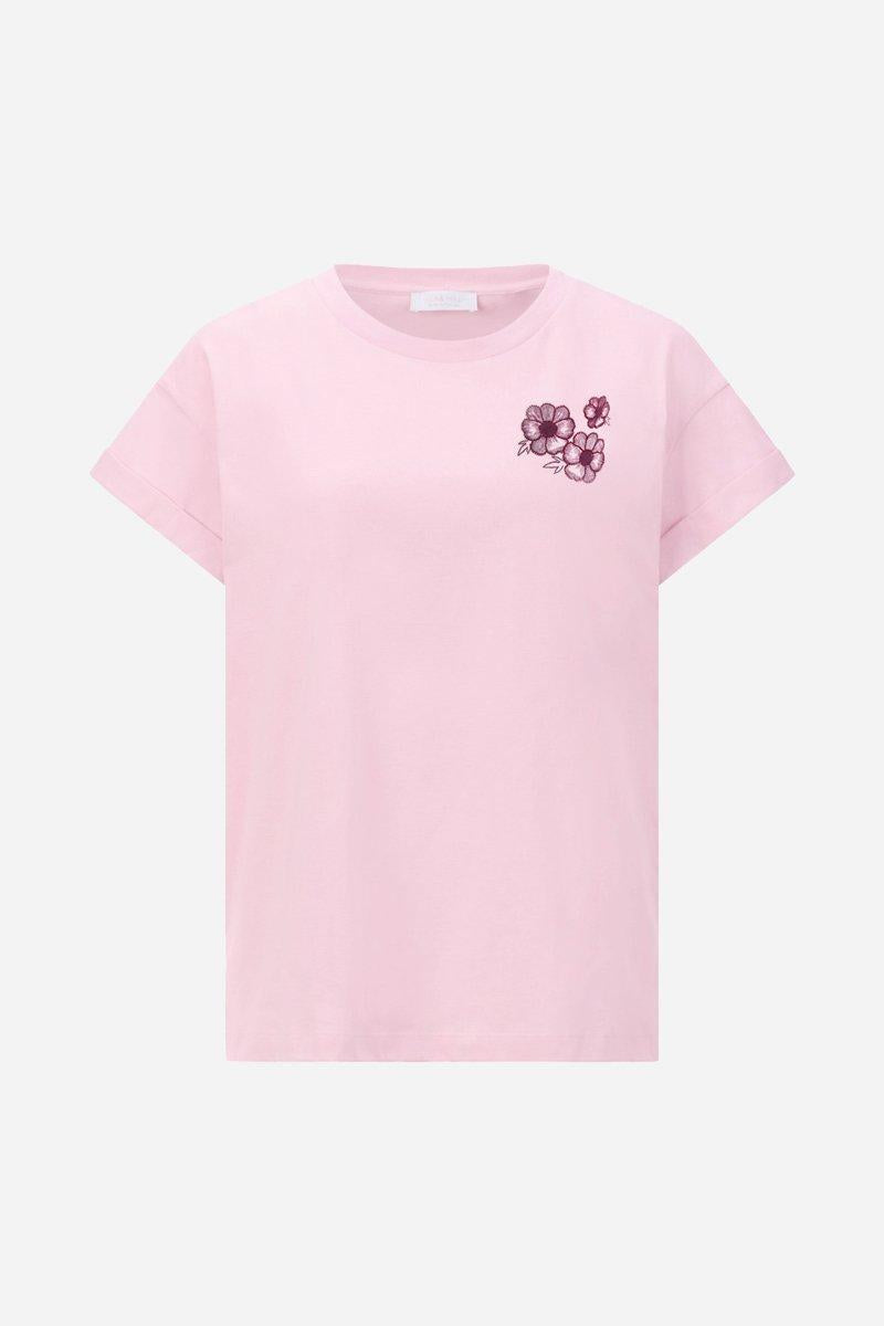 Weißes T-Shirt mit Print-Rich & Royal