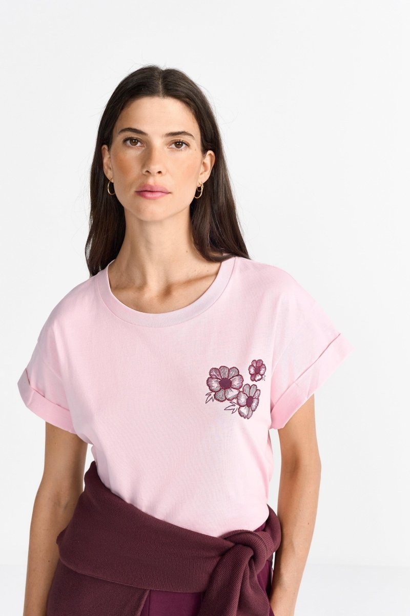 Weißes T-Shirt mit Print-Rich & Royal