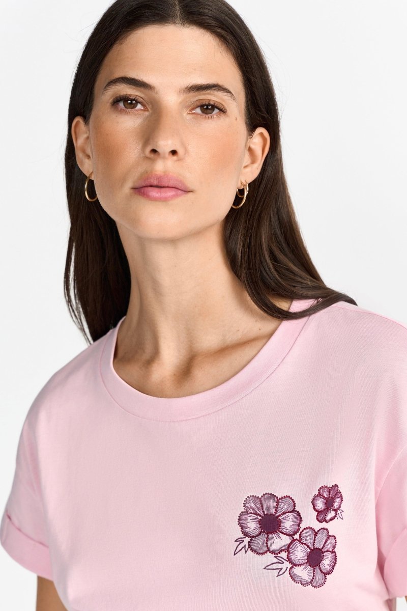 Weißes T-Shirt mit Print-Rich & Royal