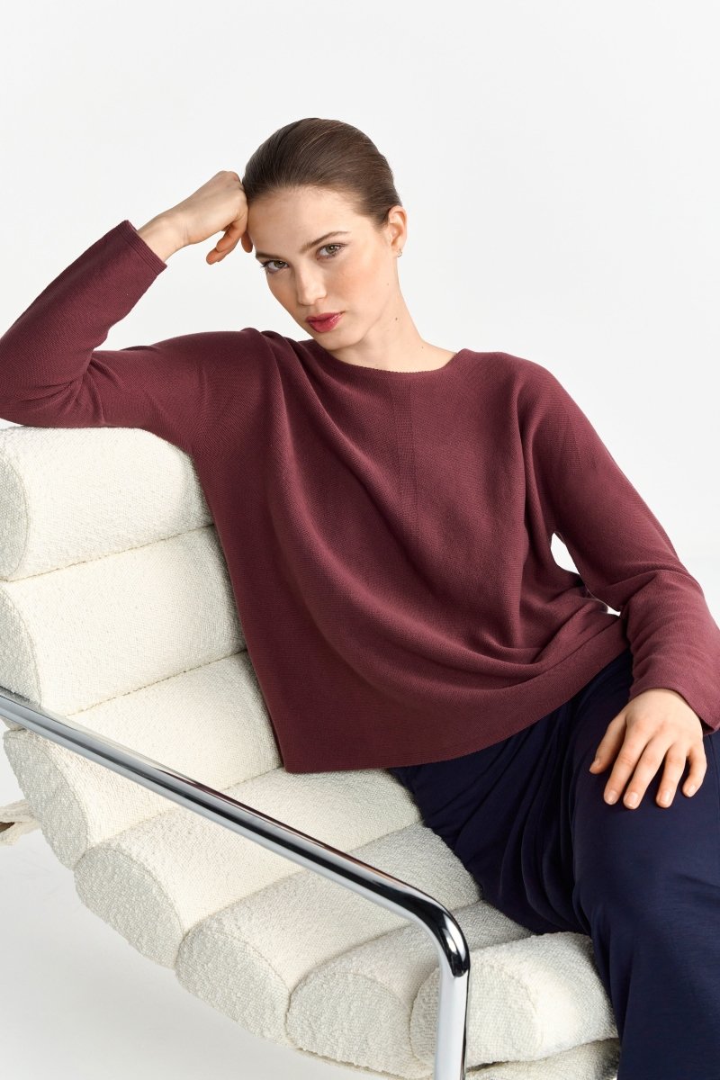 Feinstrickpullover mit Crewneck-Rich & Royal