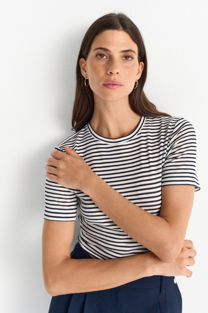 Streifenshirt mit Glanzgarn-Rich & Royal