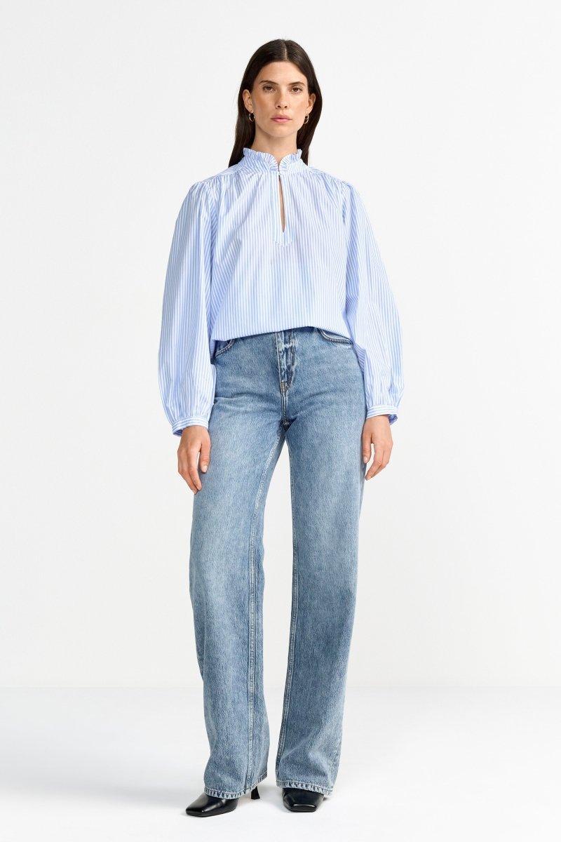 Blau-weiß gestreifte Bluse-Rich & Royal