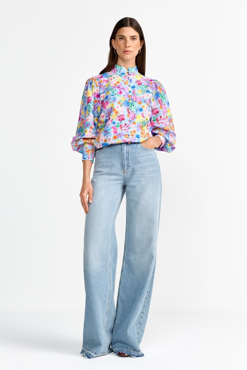 Bluse mit floralem Print-Rich & Royal