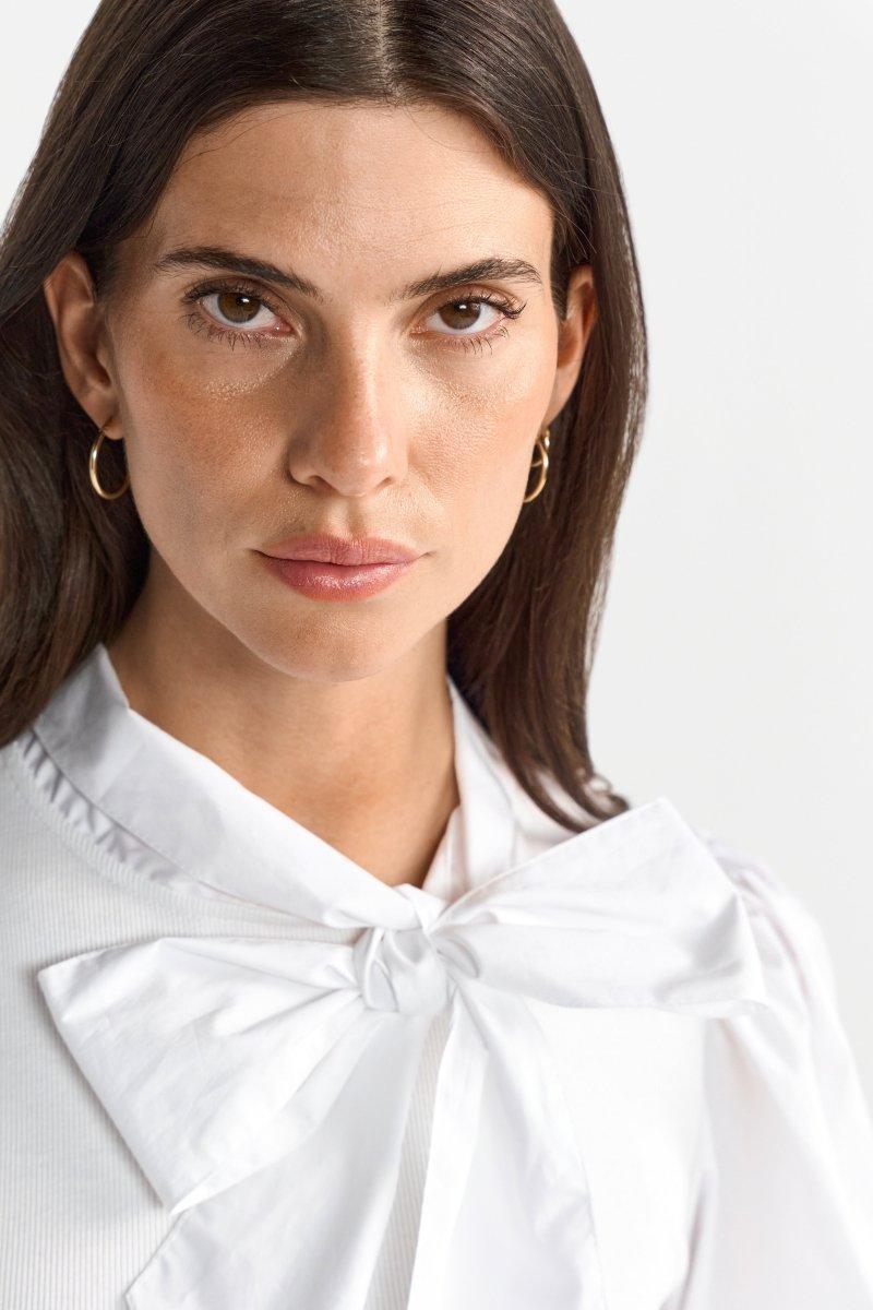 Bluse mit Puffärmeln und Schleife-Rich & Royal