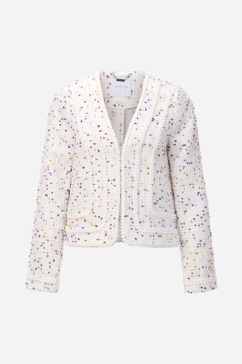 Bouclé-Jacke mit Sprenkelgarn-Rich & Royal