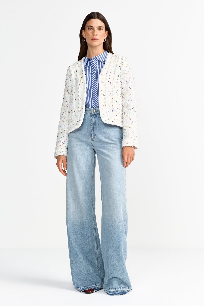 Bouclé-Jacke mit Sprenkelgarn-Rich & Royal