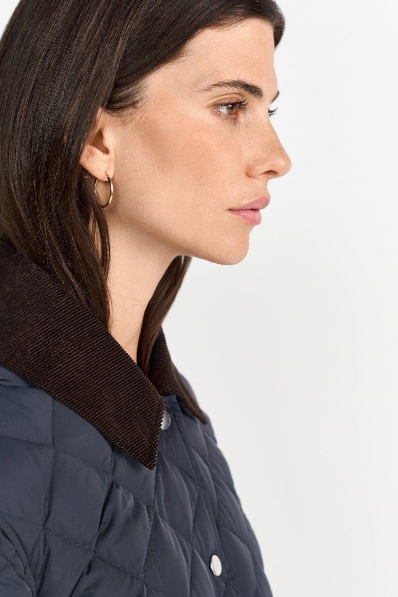 Dunkelblaue Steppjacke mit-Rich & Royal