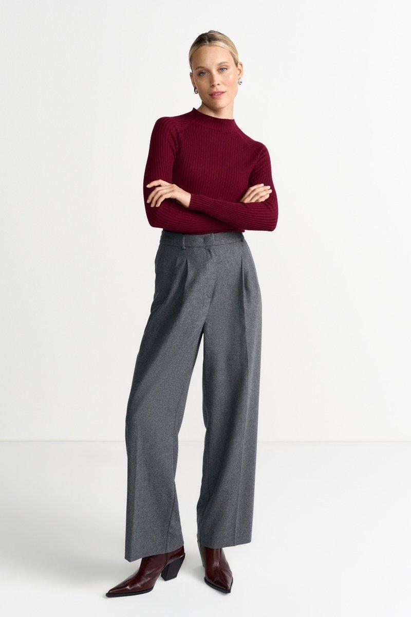 Merinopullover mit Stehkragen-Rich & Royal