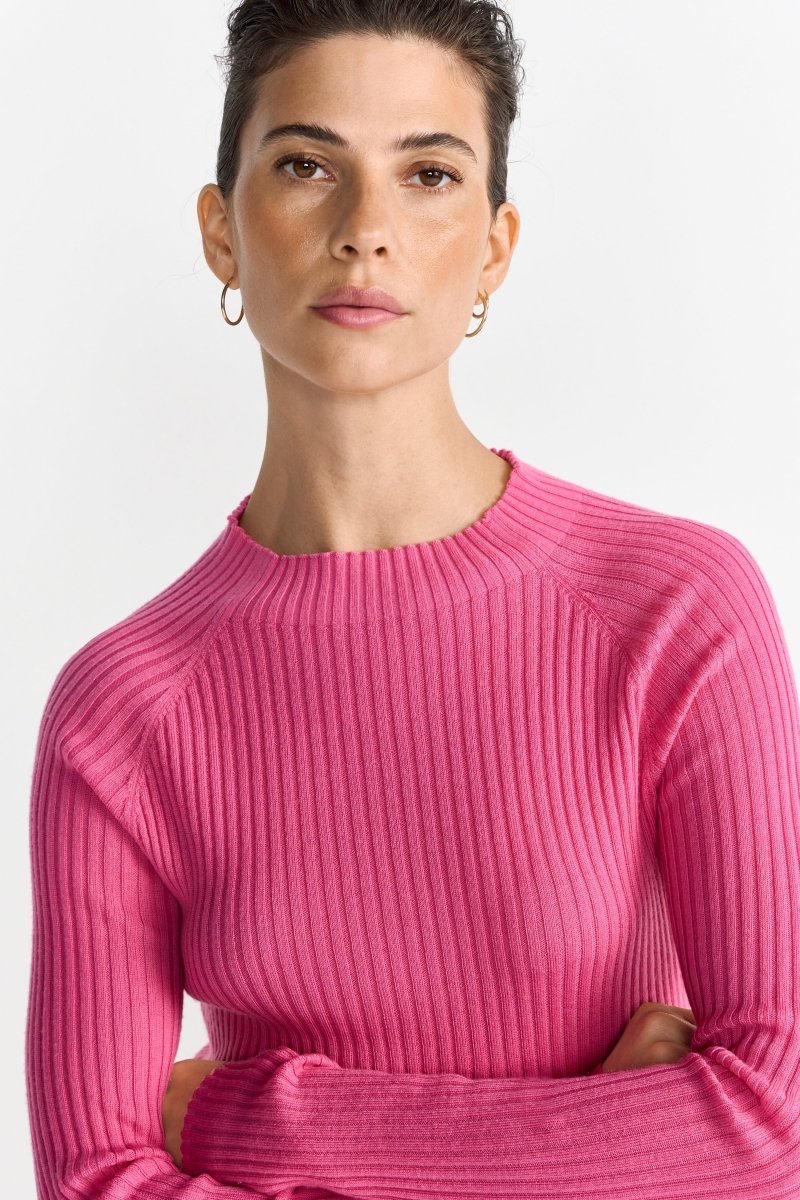 Merinopullover mit Stehkragen-Rich & Royal