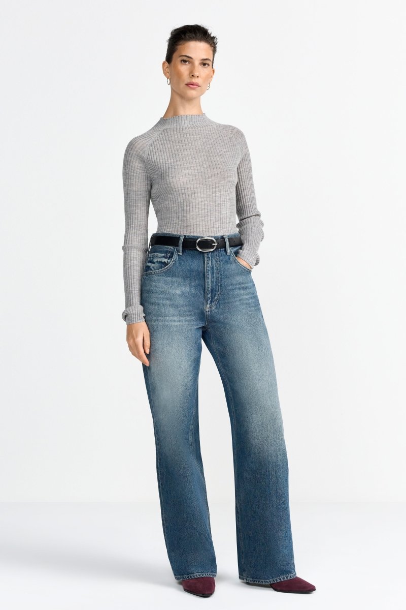 Merinopullover mit Stehkragen-Rich & Royal