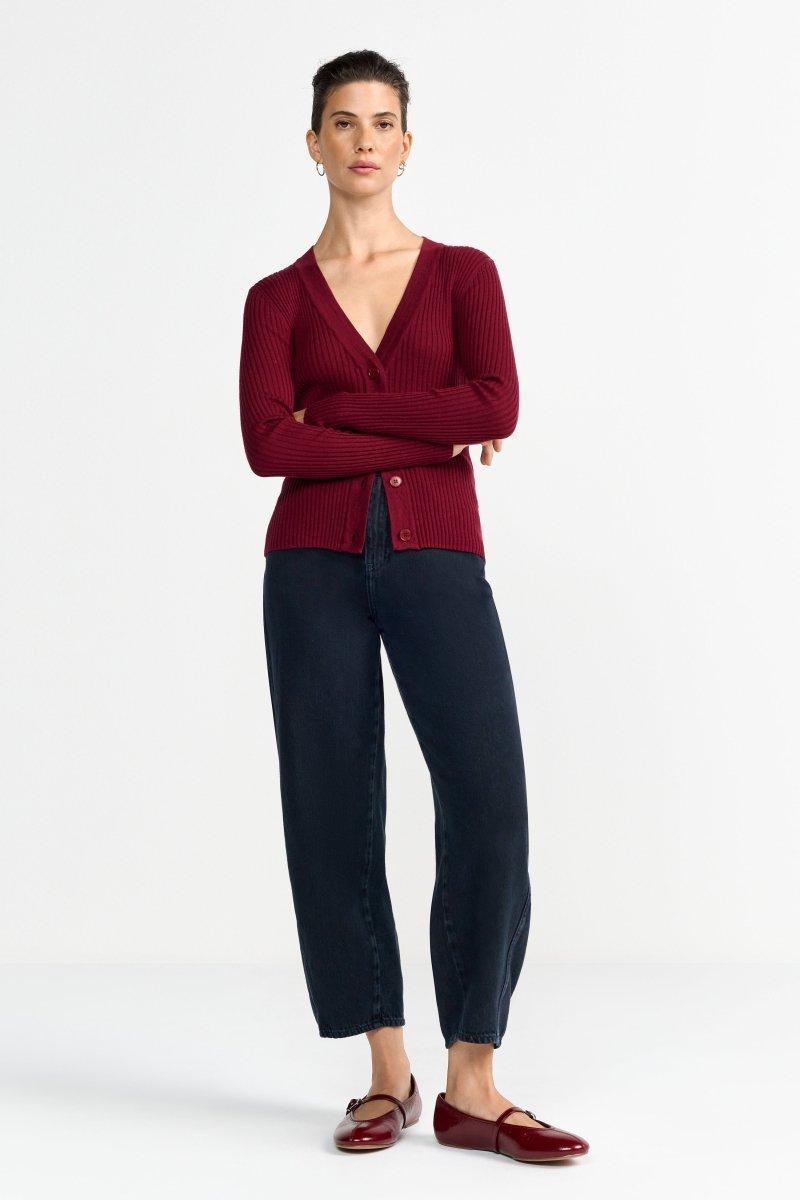 Kurze Strickjacke mit Knöpfen-Rich & Royal