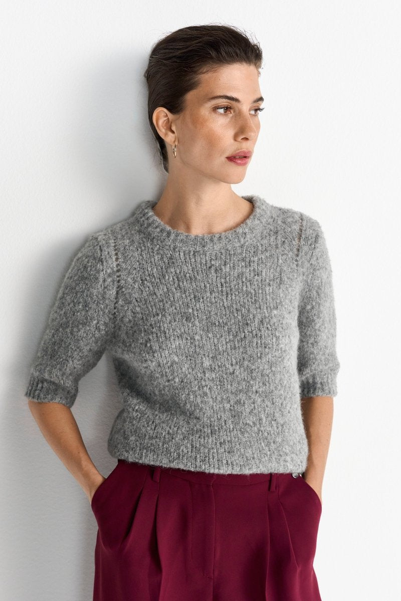 Halbarm-Wollpullover-Rich & Royal