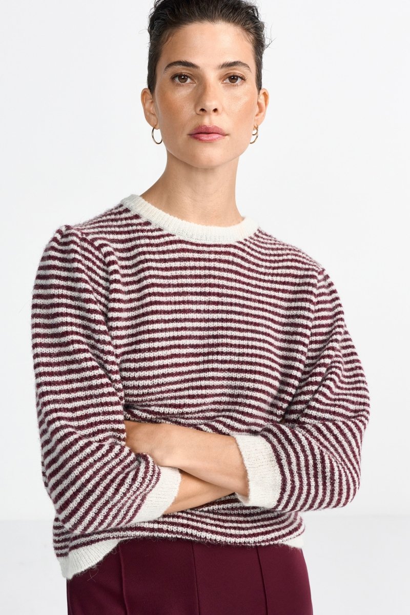 Gestreifter Strickpullover-Rich & Royal