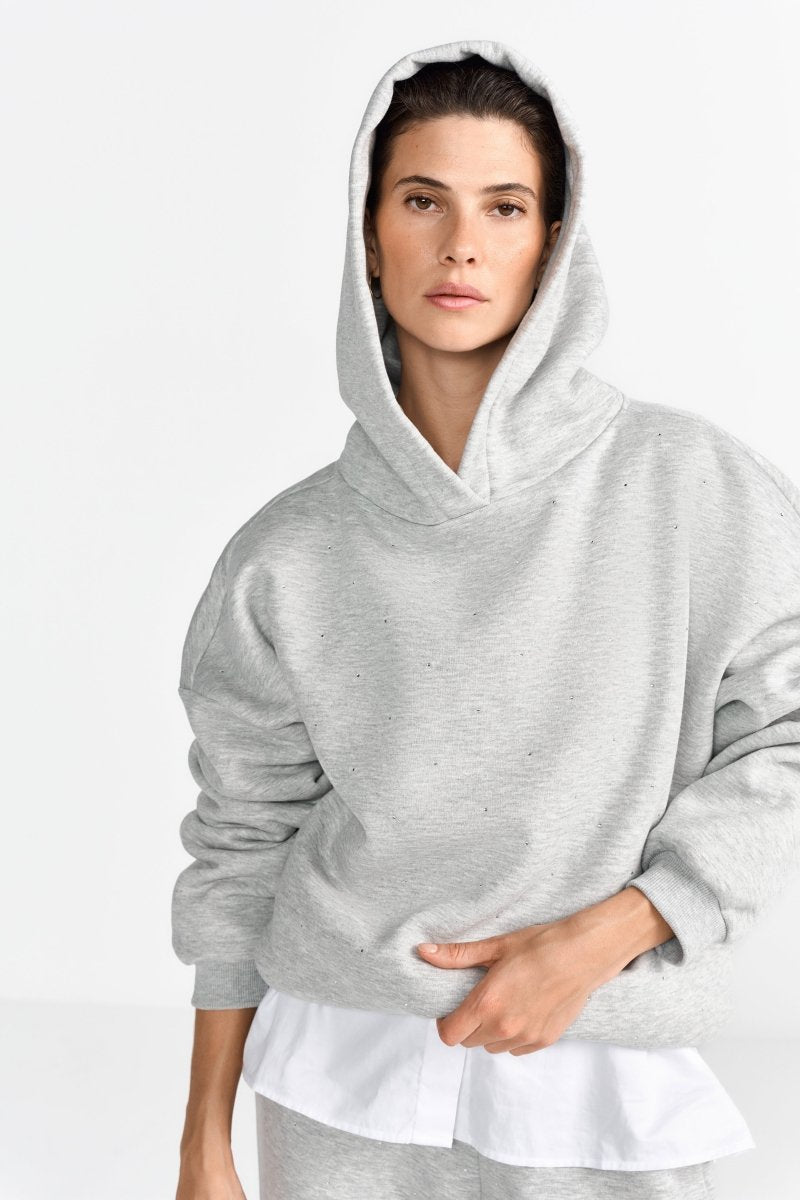Hoodie mit Strassteinen-Rich & Royal