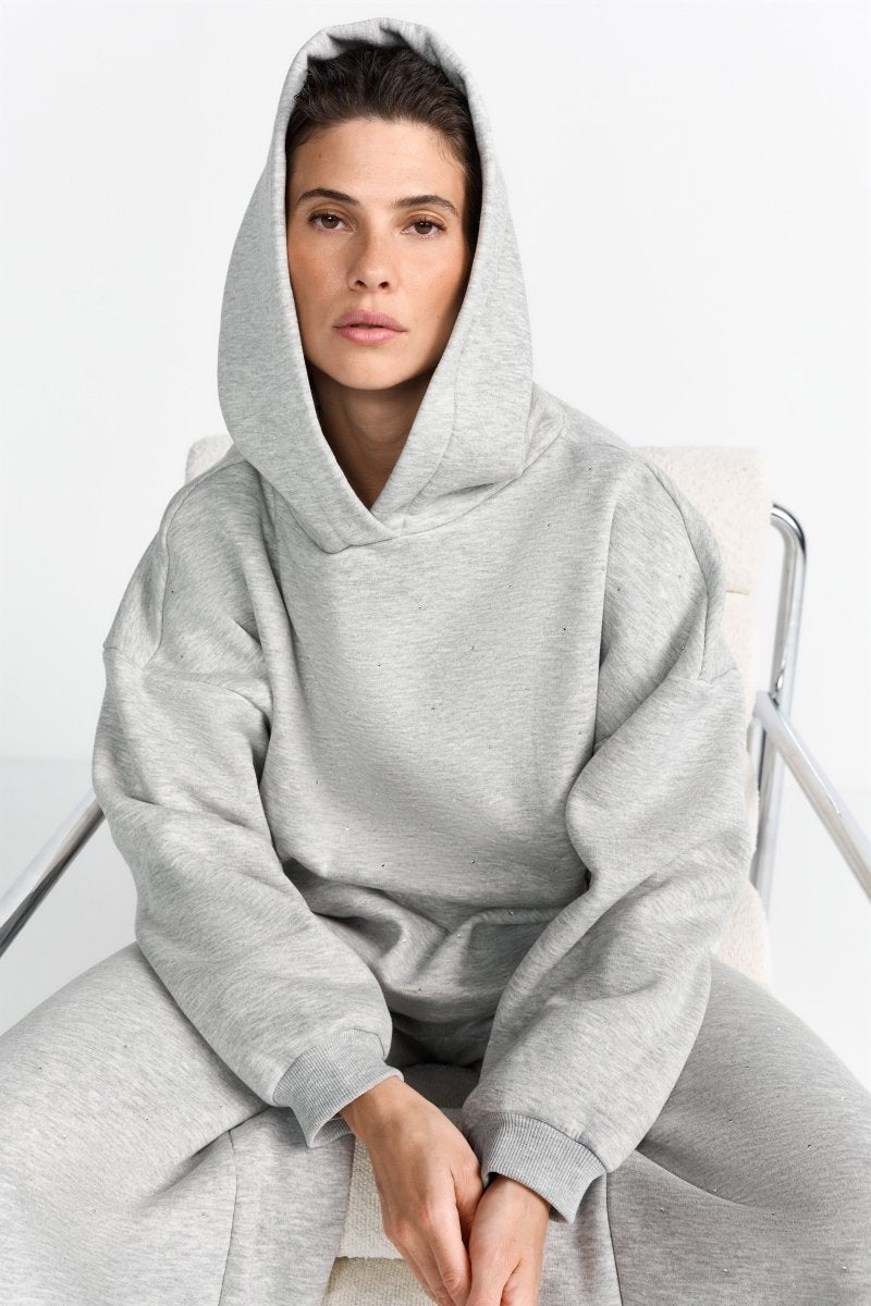 Hoodie mit Strassteinen-Rich & Royal