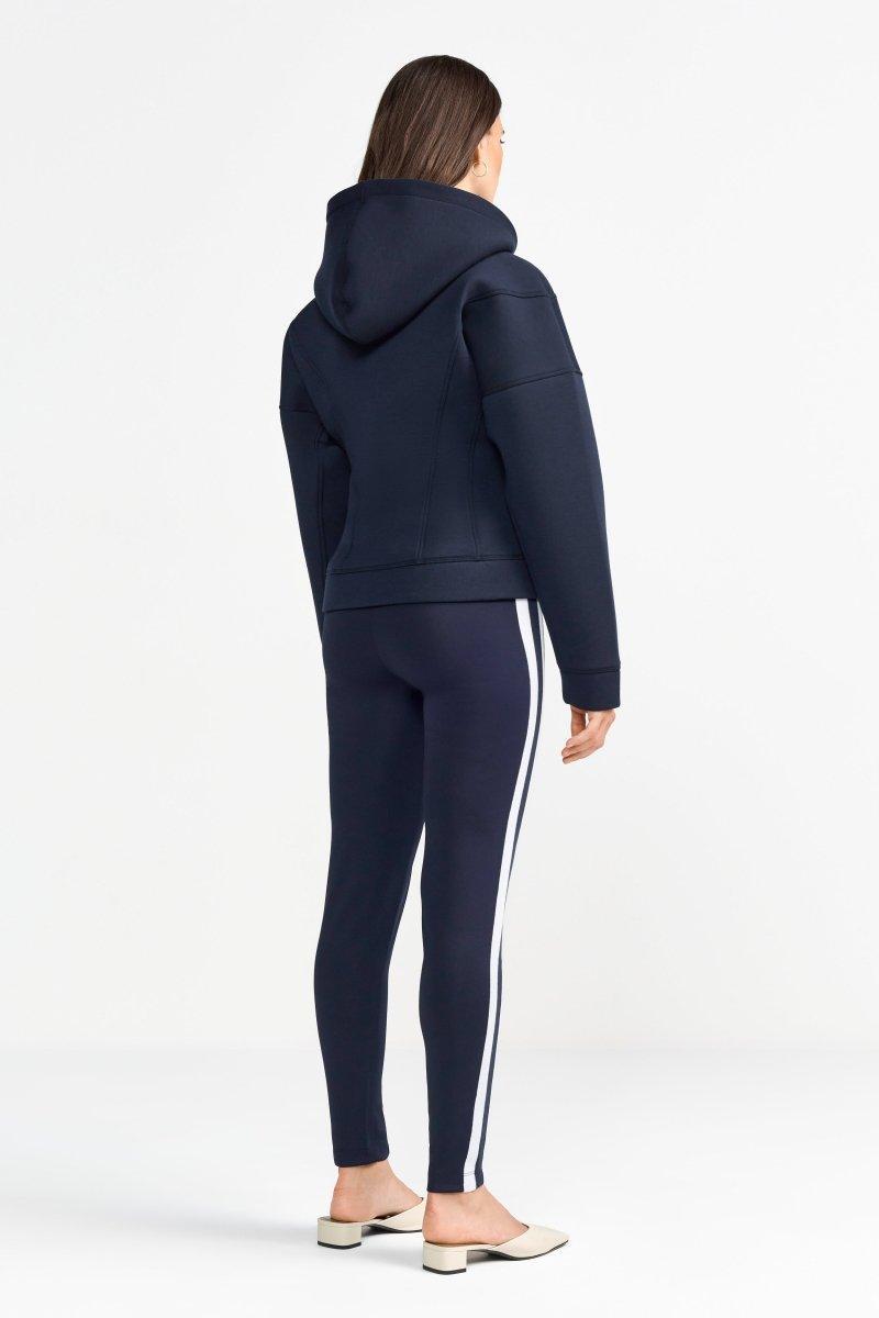 Dunkelblaue Stretchhose mit Seitenstreifen-Rich & Royal