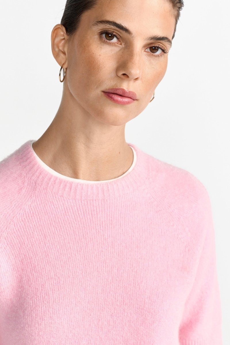 Feinstrickpullover mit Kurzarm-Rich & Royal