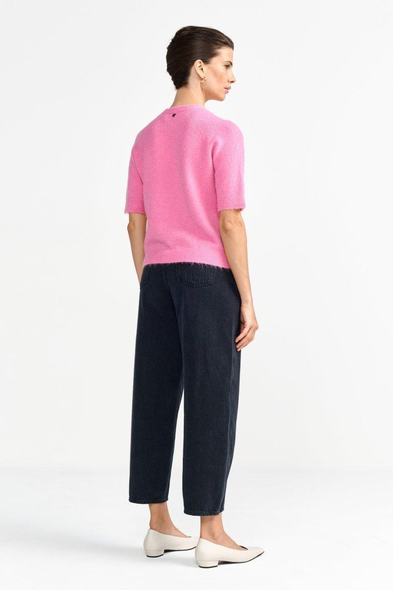 Feinstrickpullover mit Kurzarm-Rich & Royal