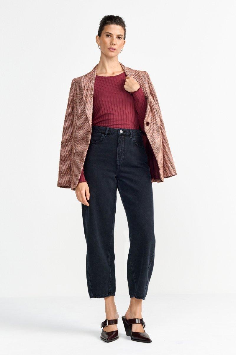 Longsleeve in Bordeaux-Rich & Royal