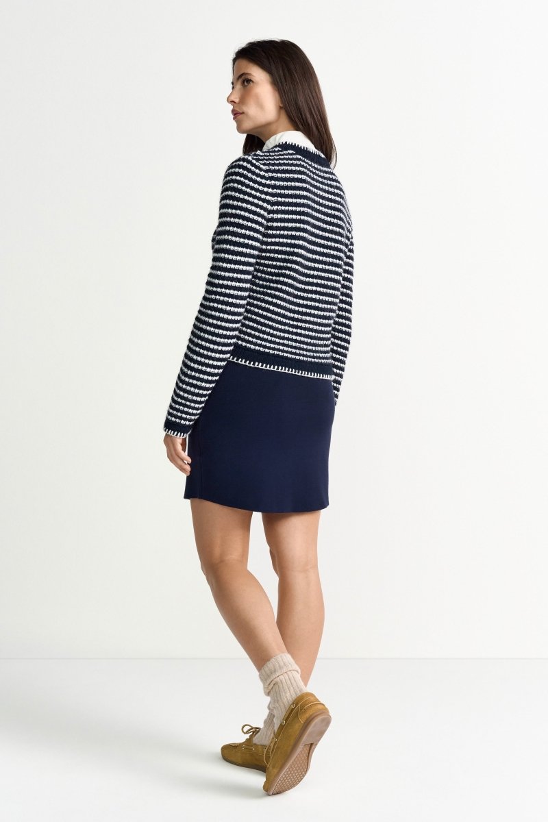 Gestreifte Strickjacke-Rich & Royal