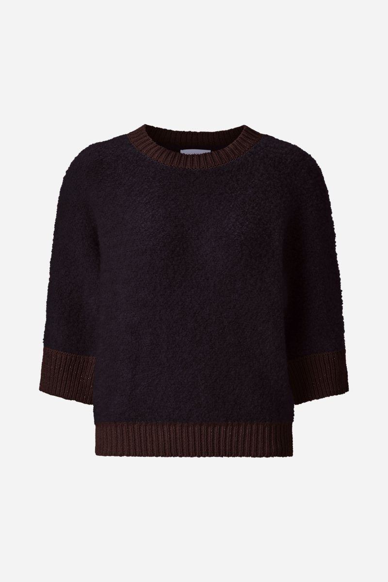 Bouclé-Pullover mit Halbarm-Rich & Royal