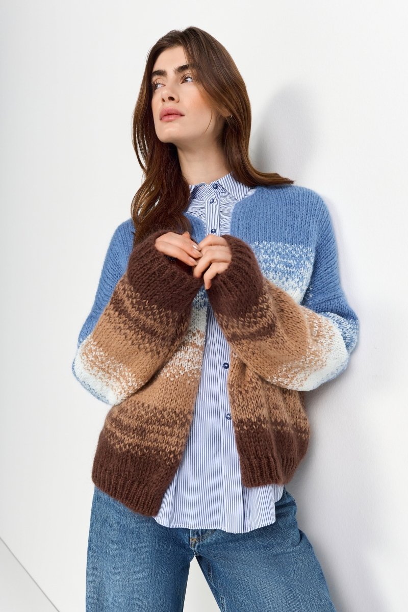 Strickjacke mit Farbverlauf-Rich & Royal