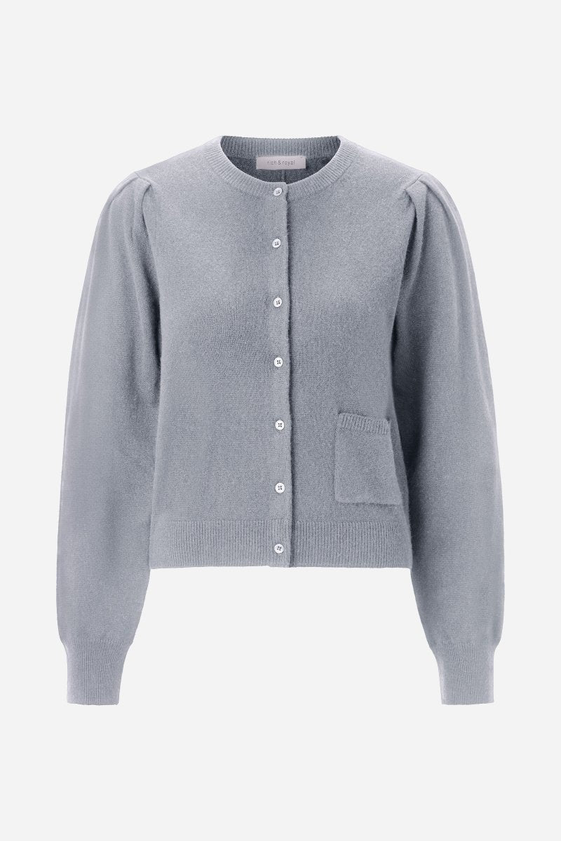 Kaschmircardigan mit Puffärmeln-Rich & Royal