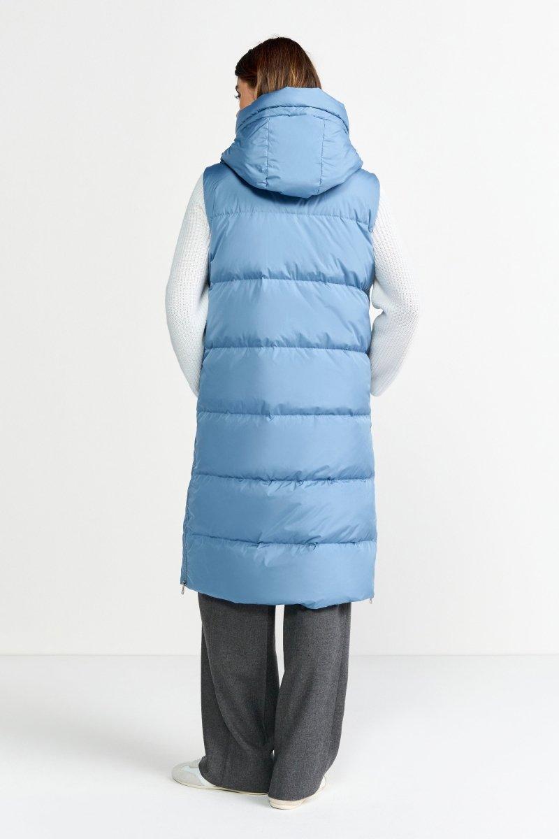 Lange Steppweste mit Kapuze-Rich & Royal