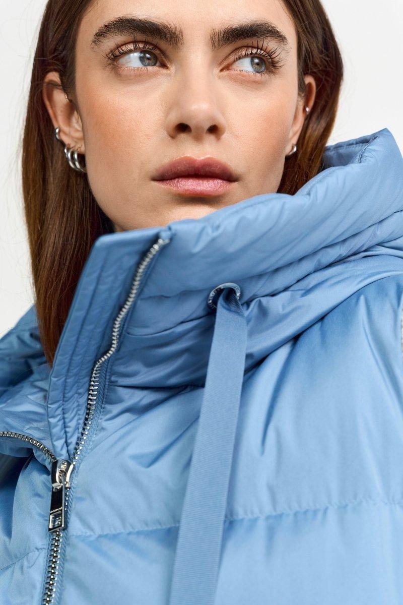 Lange Steppweste mit Kapuze-Rich & Royal