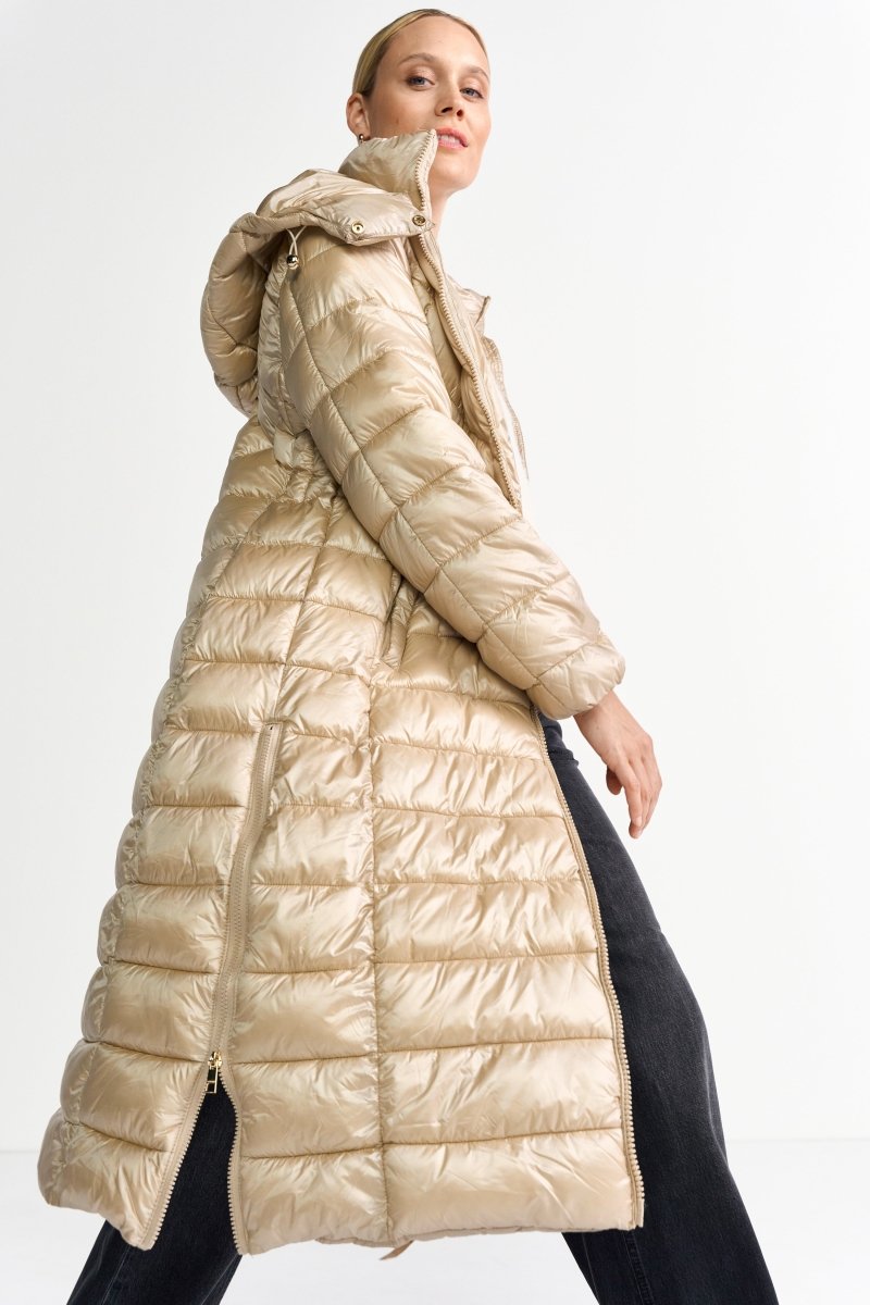 Langer Steppmantel mit Kapuze-Rich & Royal