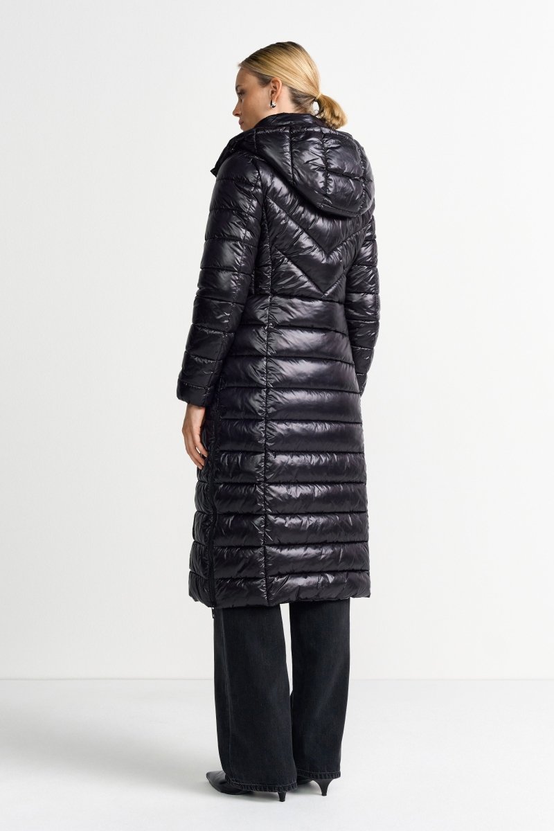 Langer Steppmantel mit Kapuze-Rich & Royal